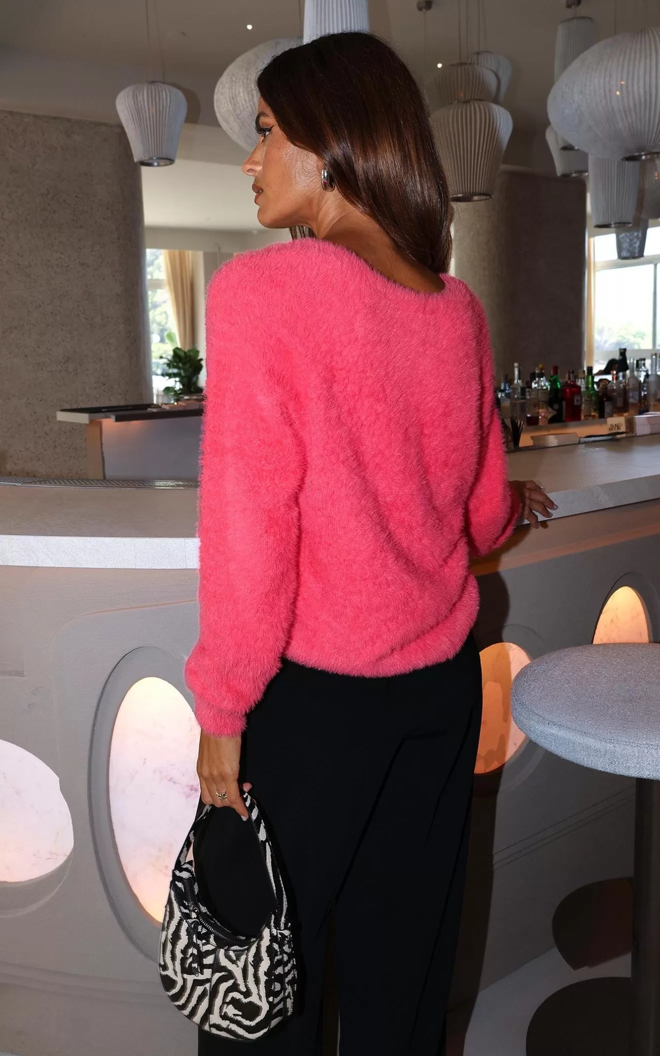 Dancing Leopard Knitwear-Bonnie Jumper In Coral - Reversible