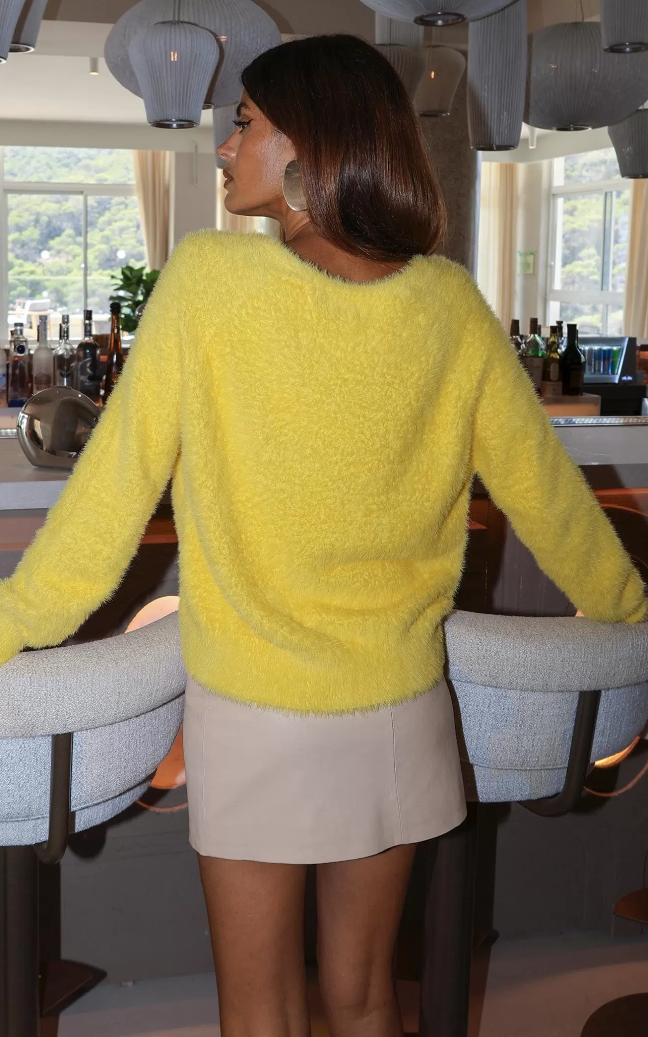 Dancing Leopard Knitwear-Bonnie Jumper In Yellow - Reversible