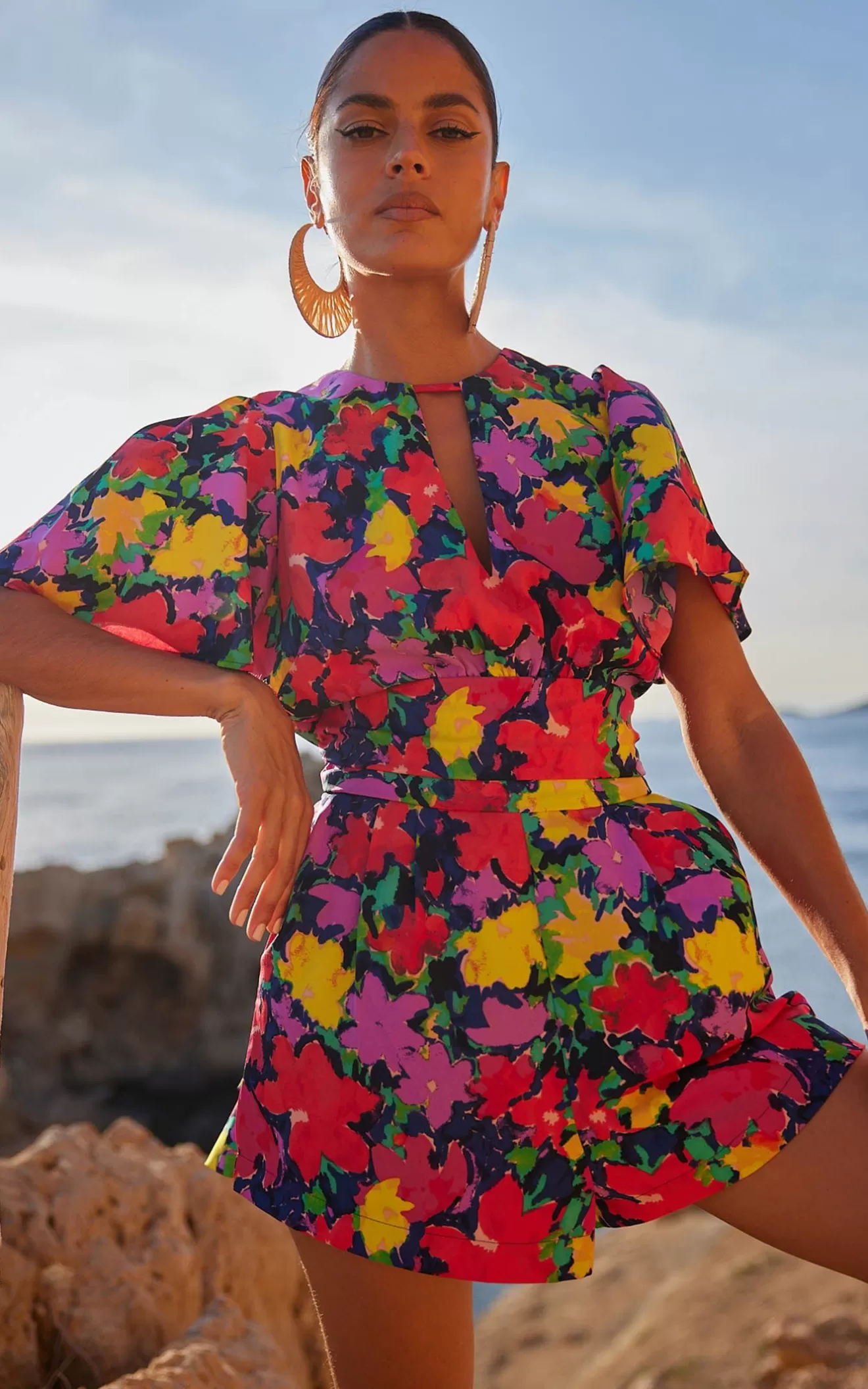 Dancing Leopard Playsuits-Fleur Playsuit In Vintage Floral