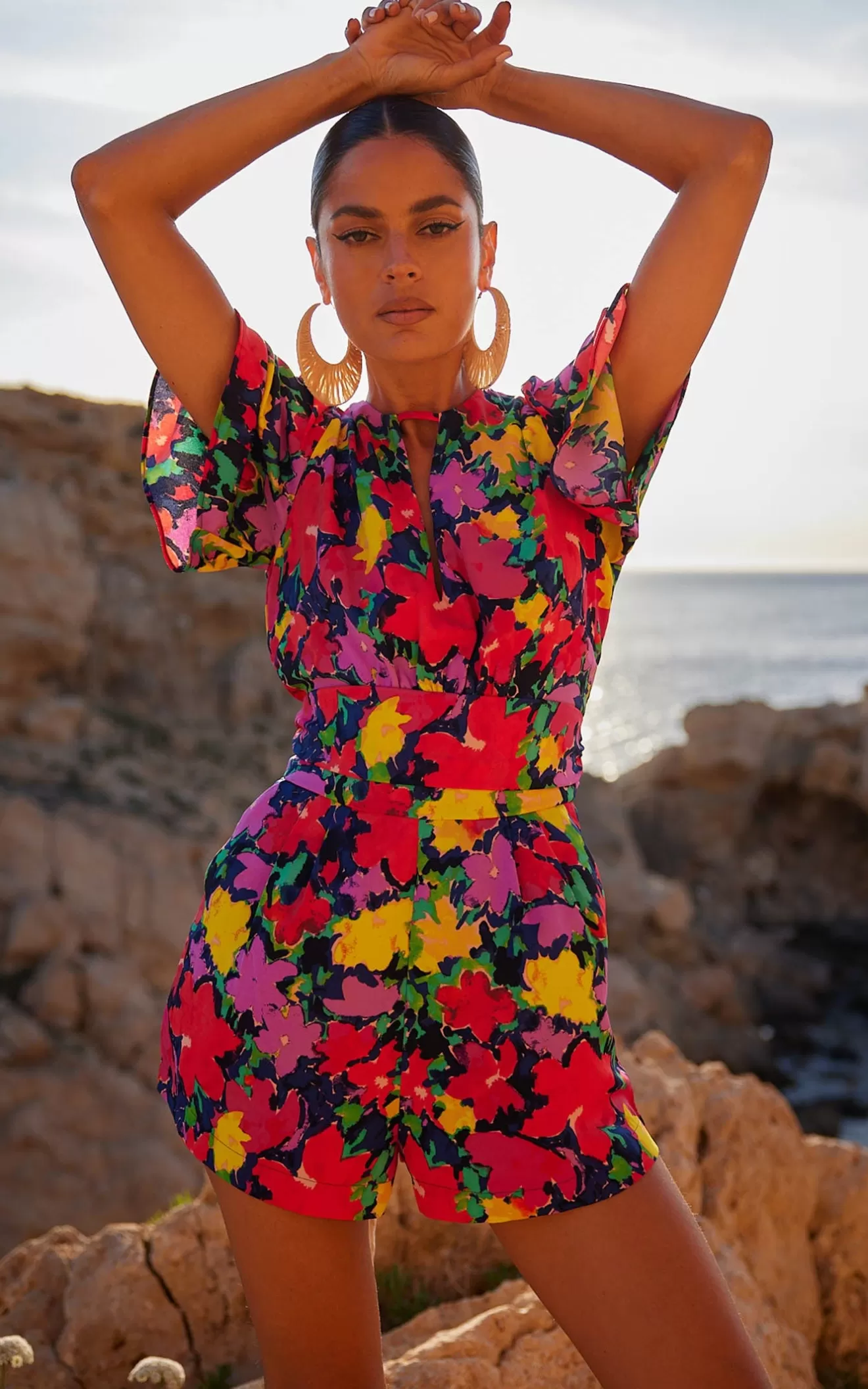 Dancing Leopard Playsuits-Fleur Playsuit In Vintage Floral