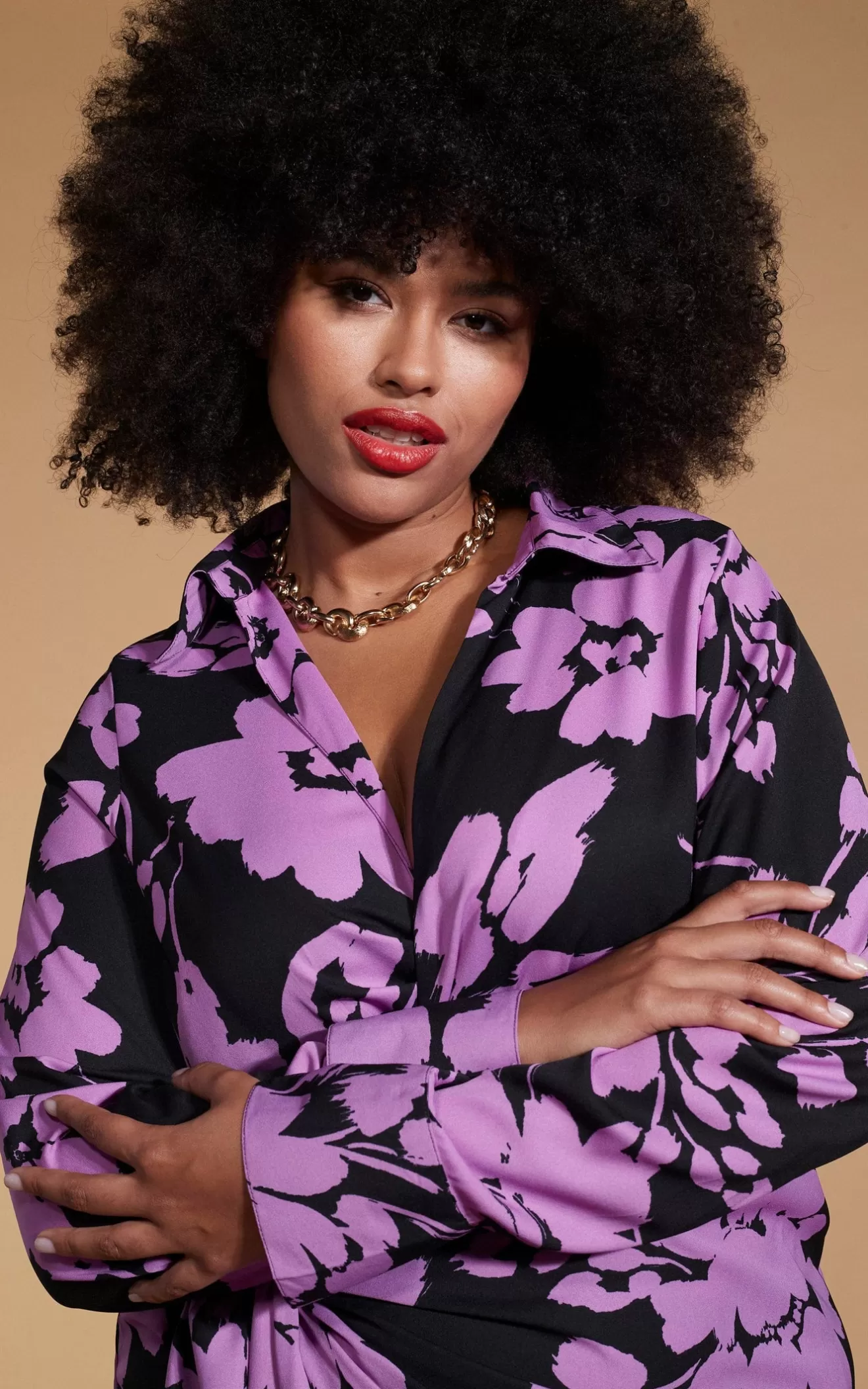 Dancing Leopard Nursing Dresses | Wrap Dresses-Frankie Wrap Dress In Lilac On Black Floral - Extended Sizing