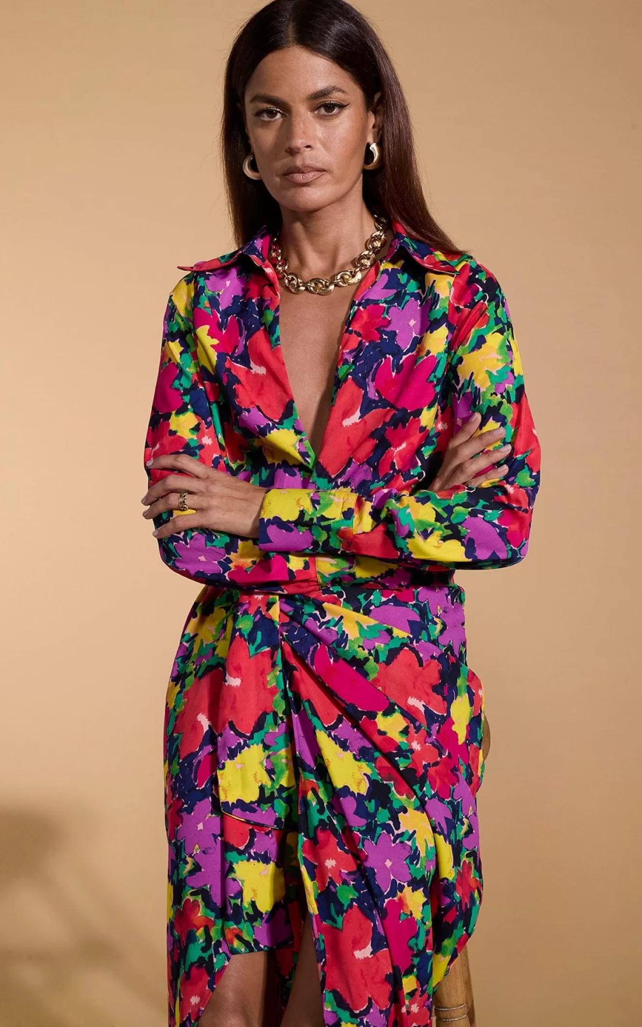 Dancing Leopard Wrap Dresses | Midi And Midaxi Dresses-Frankie Wrap Dress In Vintage Floral