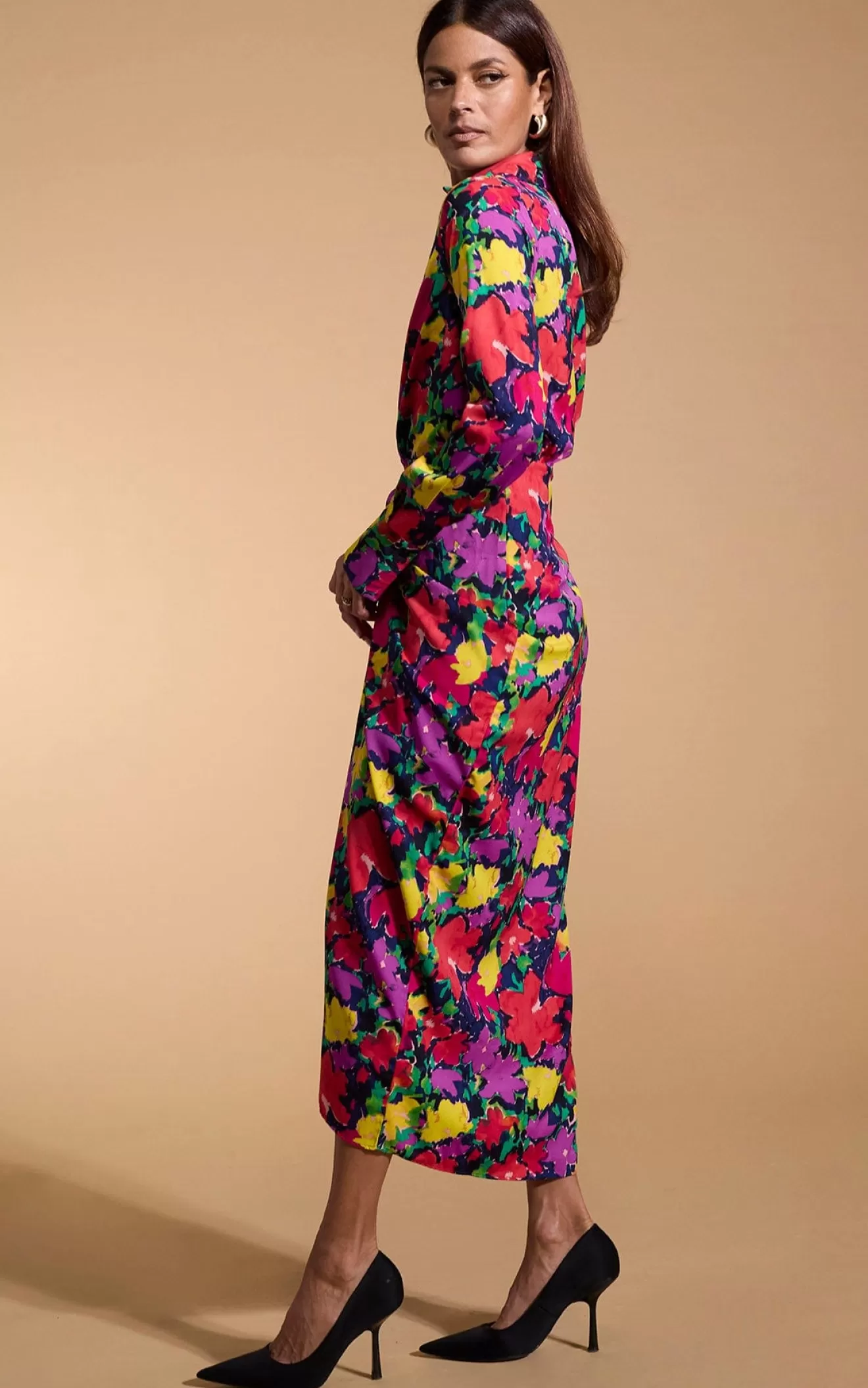 Dancing Leopard Wrap Dresses | Midi And Midaxi Dresses-Frankie Wrap Dress In Vintage Floral
