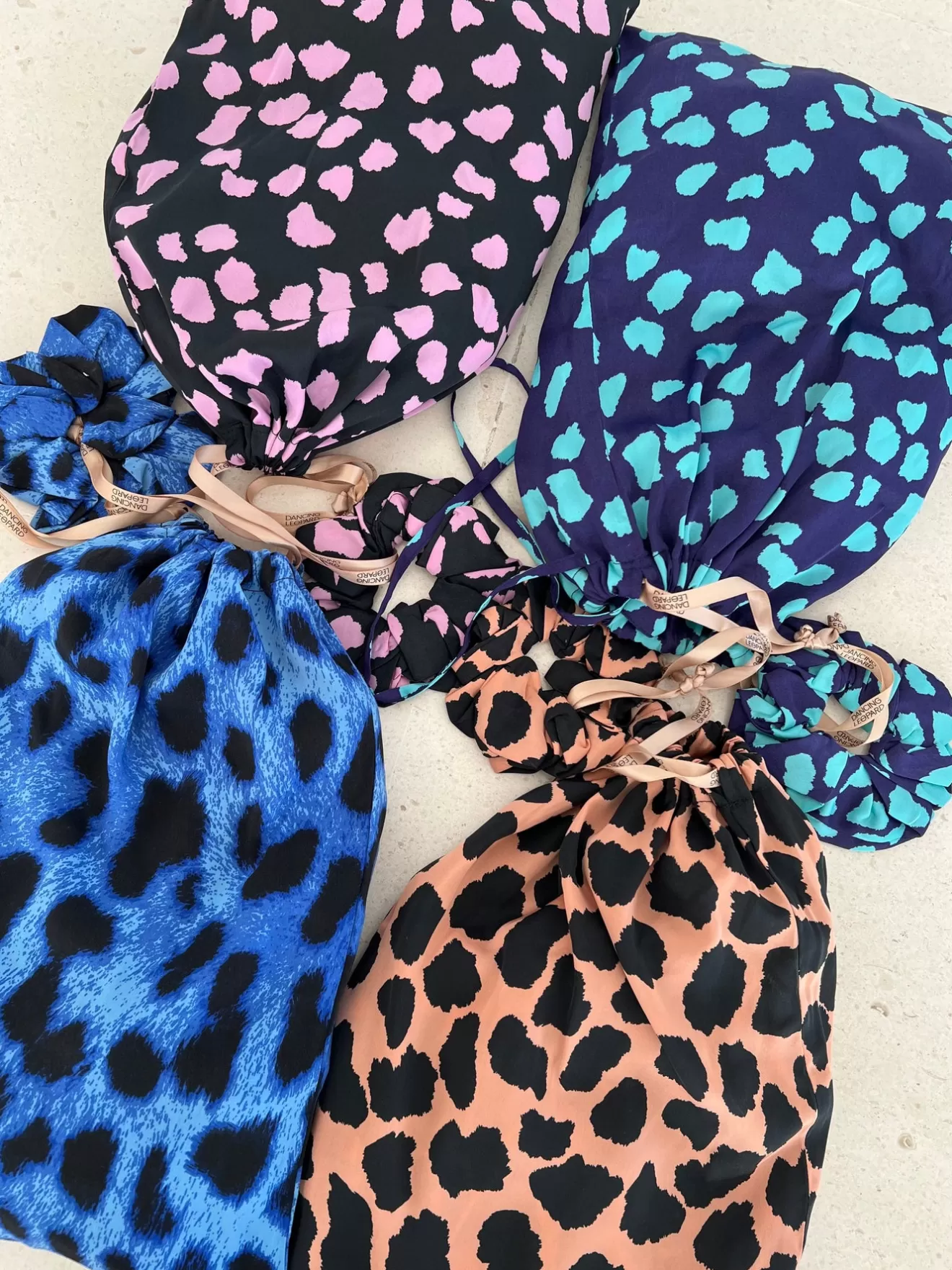 Dancing Leopard Pyjamas-Oona Shortie PJ Set In Ice Blue On Navy Cloud
