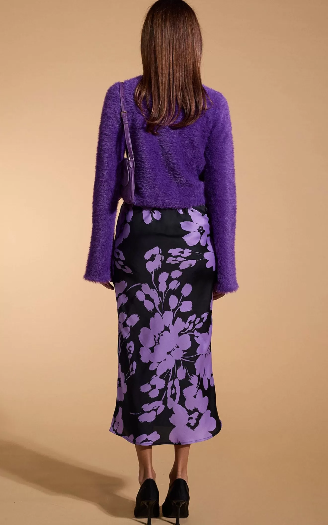 Dancing Leopard Skirts-Renzo Skirt In Lilac On Black Floral